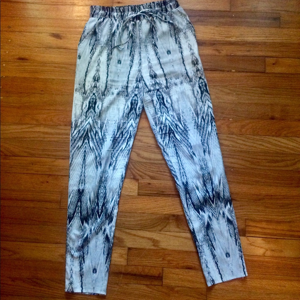 Snake skin print high waisted pants